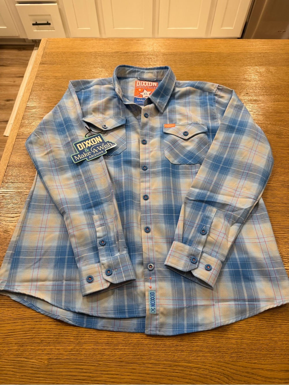 Dixxon Women’s Make A Wish Light Blue Plaid Button-Up Shirt